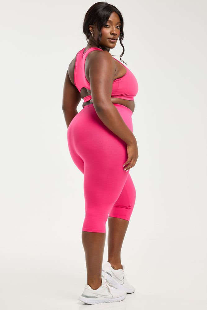 Super Stretch Capri Leggings Fuchsia