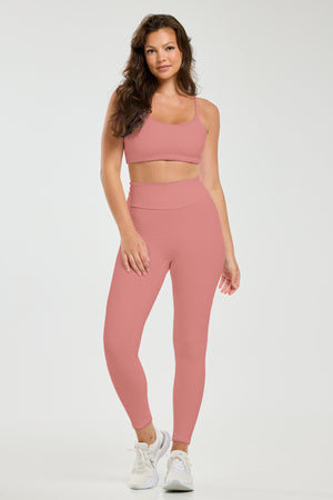 Croco Skin Seamless Leggings Rosé