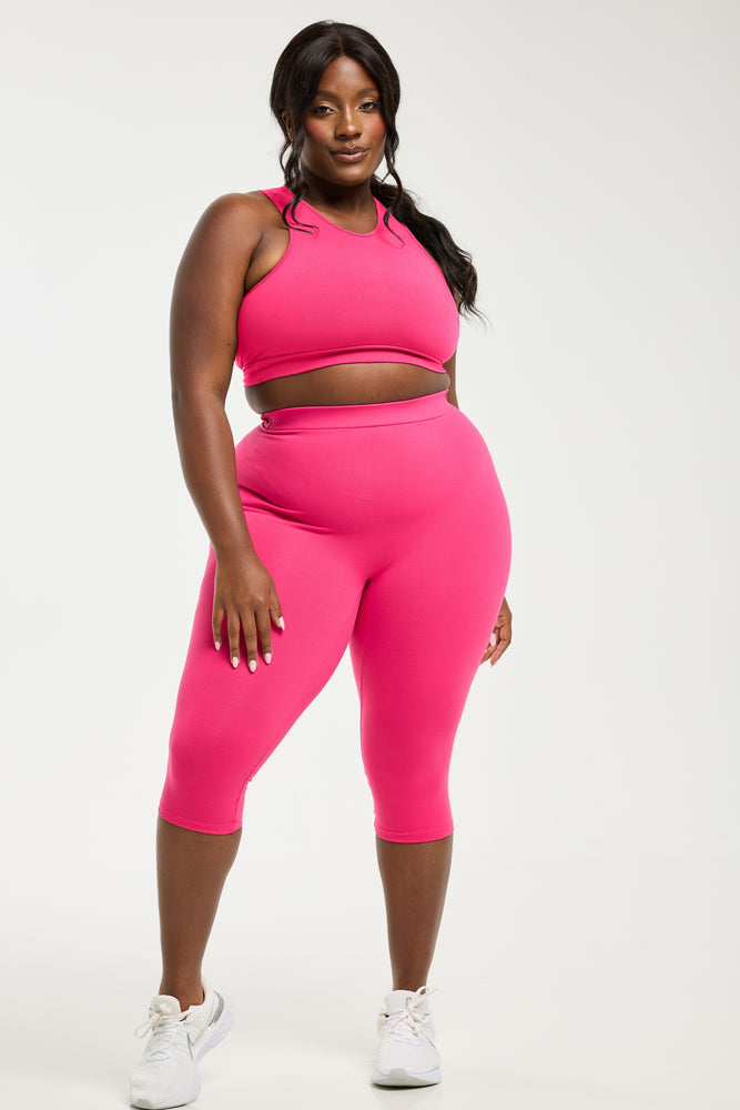 Super Stretch Capri Leggings Fuchsia