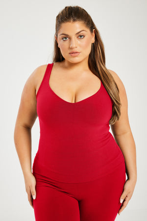 Super Stretch Sweetheart Tank True Red