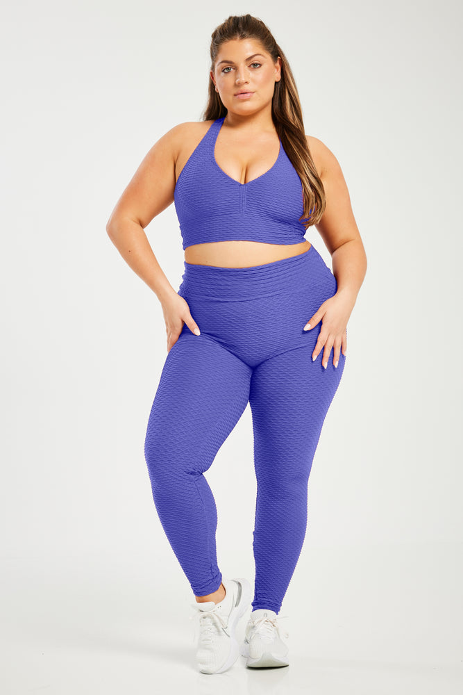 Croco Skin Seamless Leggings Iris