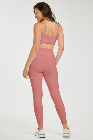 Croco Skin Seamless Leggings Rosé