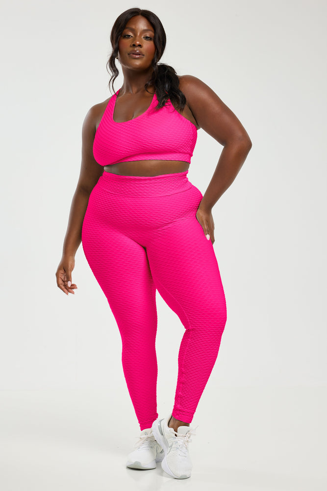 Croco Skin Seamless Leggings Ultra Pink