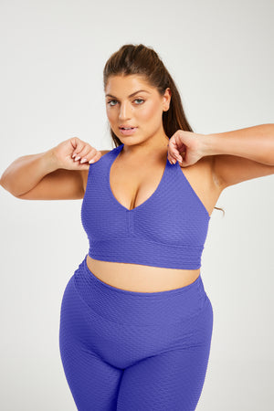 Croco Skin Curvy Top Iris