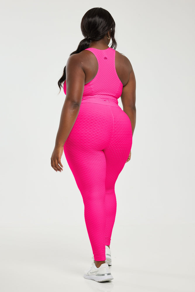 Croco Skin Seamless Leggings Ultra Pink