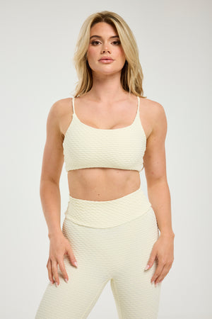 Croco Skin Bralette French Vanilla