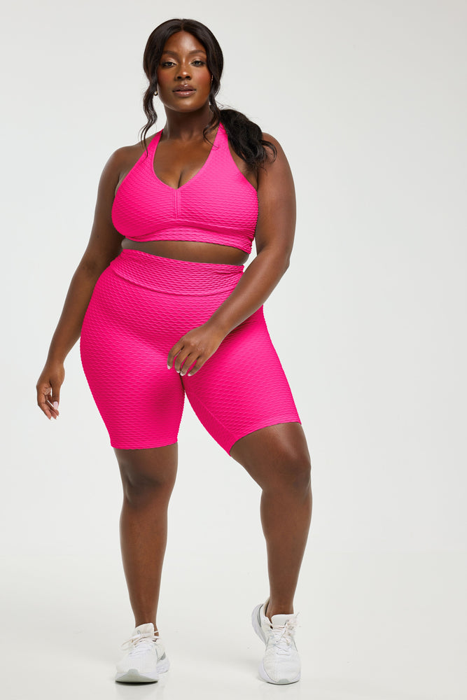 Croco Skin Seamless Shorts Ultra Pink