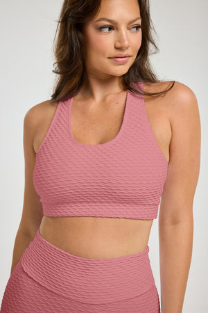 Croco Skin Scoop Top Rosé