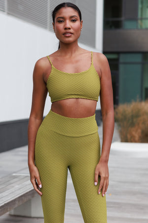 Croco Skin Bralette Olive