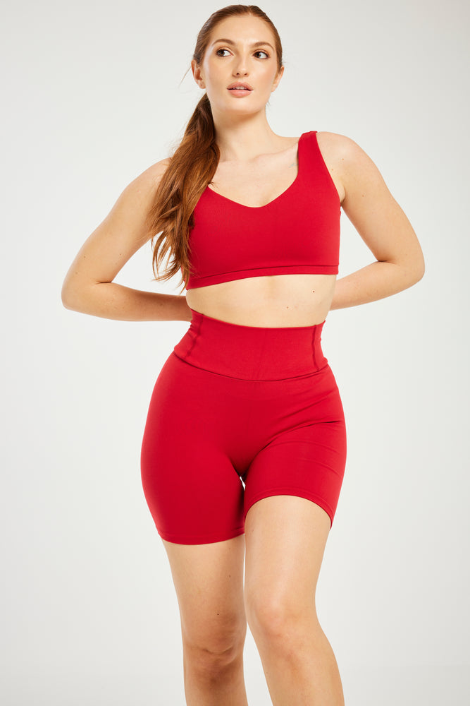 Super Stretch Sculpting Bike Shorts True Red