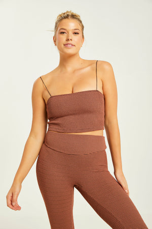 Lounge Strappy Tank Mahogany