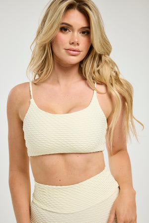 Croco Skin Bralette French Vanilla