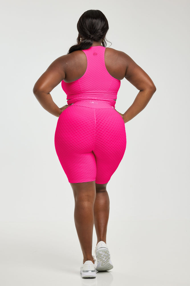 Croco Skin Seamless Shorts Ultra Pink