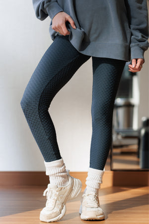 Croco Skin Seamless Leggings Denim