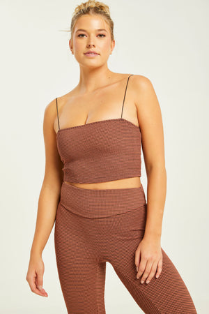 Lounge Strappy Tank Mahogany