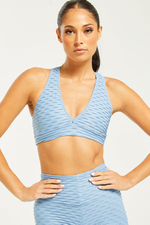 Chrome Deep V Top Something Blue (FINAL SALE)