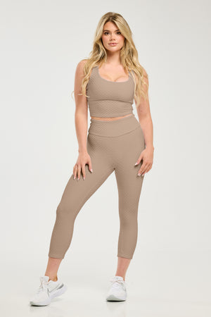 Croco Skin Seamless Cropped Leggings Dolce