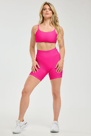 Croco Skin Seamless Shorts Ultra Pink