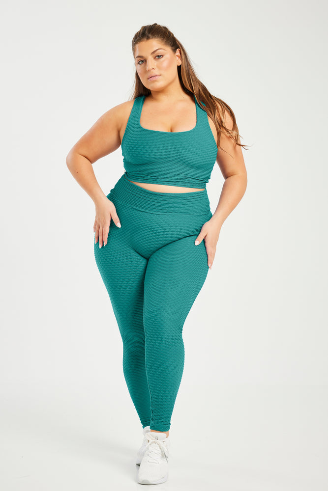 Croco Skin Seamless Leggings Jade