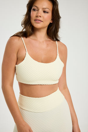 Croco Skin Bralette French Vanilla