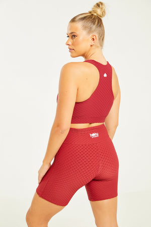 Croco Skin Scoop Top Crimson Red (FINAL SALE)