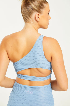 Chrome One Shoulder Top Something Blue (FINAL SALE)