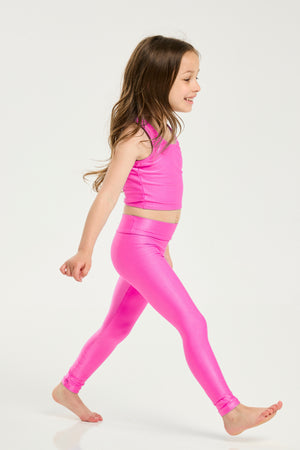 Hi-Shine Kids Leggings Hot Pink