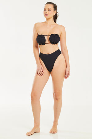 Copacabana High Waisted Cheeky Bottom Black