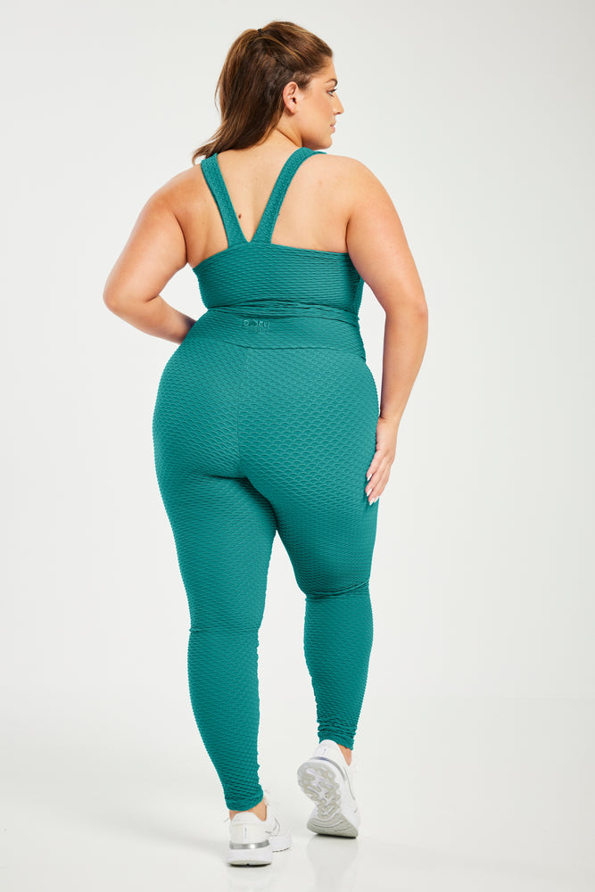 Croco Skin Seamless Leggings Jade