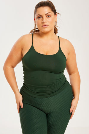 Performance Shape Cami Forest Green