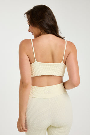 Croco Skin Bralette French Vanilla