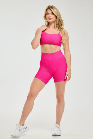 Croco Skin Seamless Shorts Ultra Pink