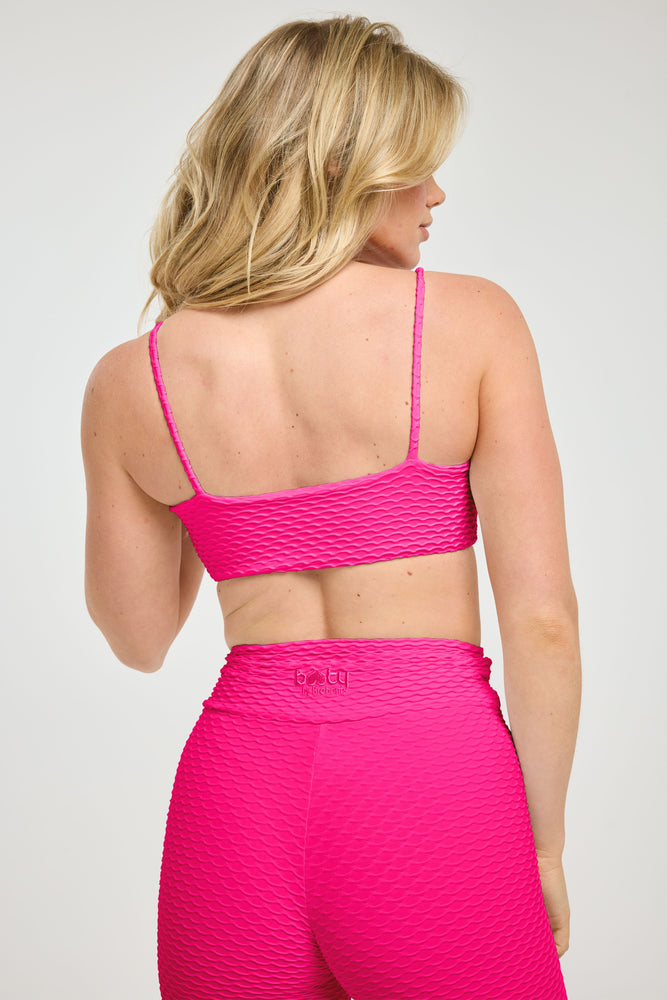 Croco Skin Bralette Ultra Pink