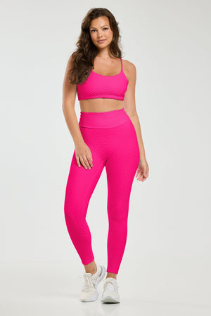 Croco Skin Seamless Leggings Ultra Pink