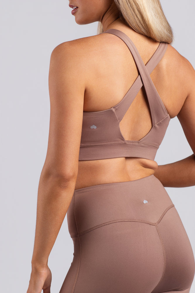 FORMFIT Crossover V Neck Bra Mocha