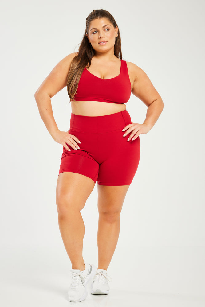 Super Stretch Sculpting Bike Shorts True Red