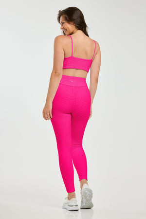 Croco Skin Seamless Leggings Ultra Pink