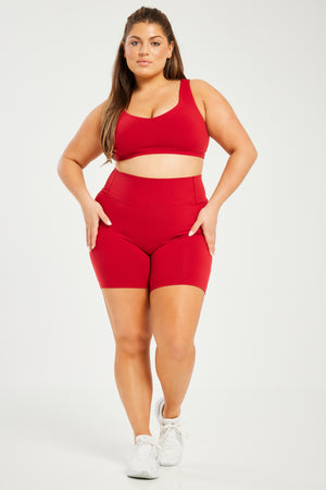 Super Stretch Sculpting Bike Shorts True Red