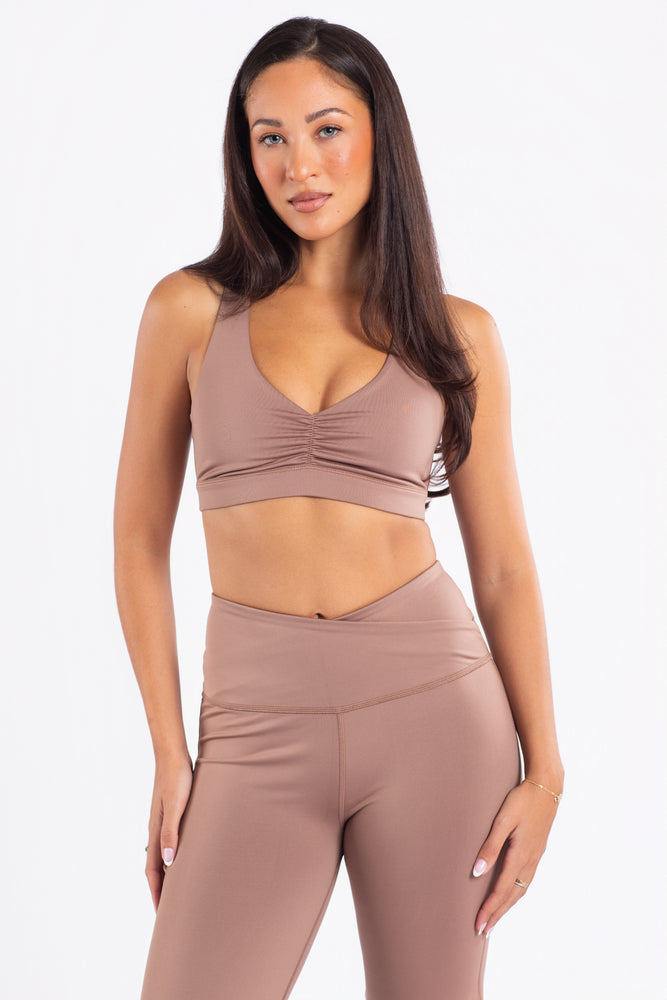 FORMFIT Adjustable Ruched Bra Mocha
