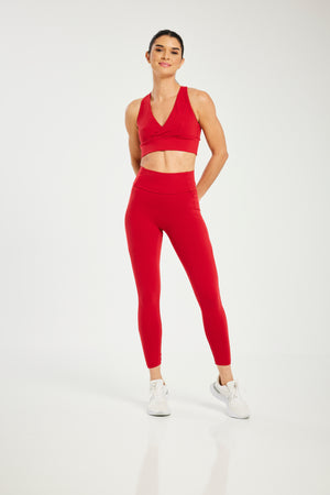 Super Stretch Pocket Leggings True Red