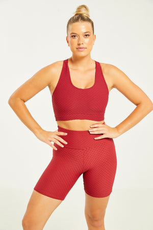 Croco Skin Scoop Top Crimson Red (FINAL SALE)