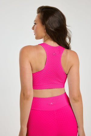 Croco Skin Scoop Top Ultra Pink