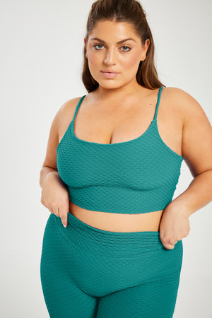 Croco Skin Bralette Jade