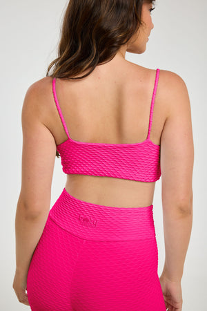 Croco Skin Bralette Ultra Pink