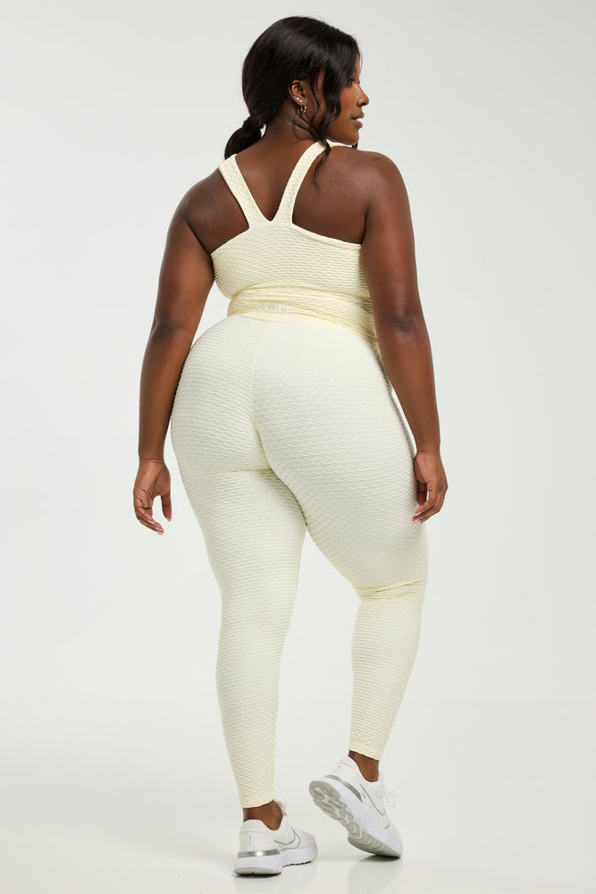 Croco Skin Seamless Leggings French Vanilla