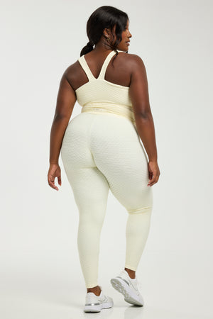 Croco Skin Seamless Leggings French Vanilla