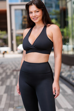 FORMFIT Crossover V Neck Bra Black