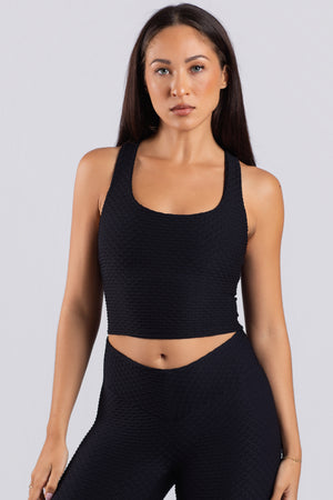 Croco Skin Tank Black
