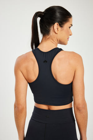 Performance Cropped Tank Black