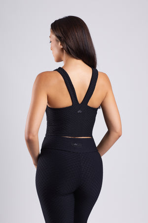 Croco Skin Tank Black